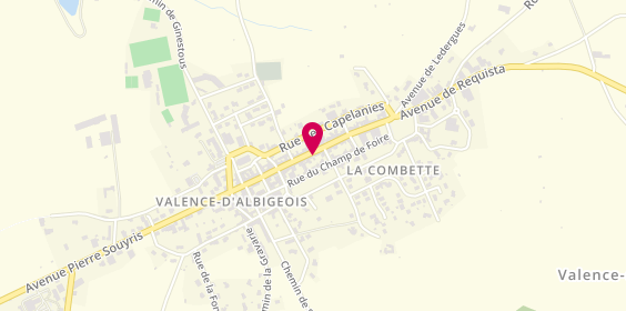 Plan de EURL Pharmacie Bouyssie, Grand Rue, 81340 Valence-d'Albigeois