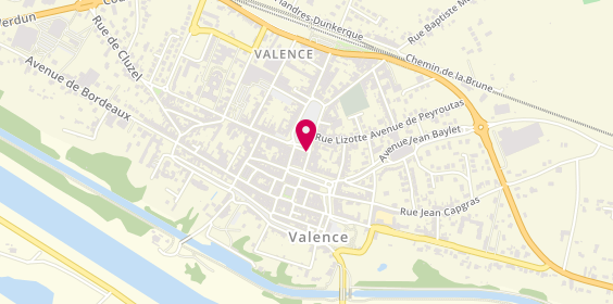 Plan de Univers Pharmacie, 1 Place Jean-Baptiste Chaumeil, 82400 Valence D'agen