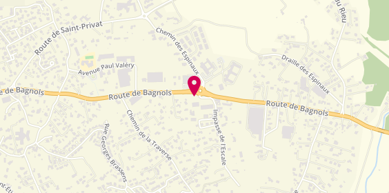 Plan de Pharmacie Raspal-Dumas, 45 Route de Bagnols, 30340 Saint-Privat-des-Vieux