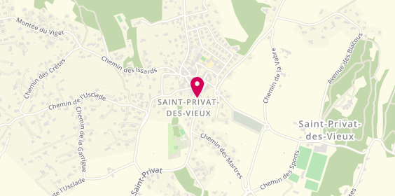 Plan de Pharmacie du Centre, 4 Rue Saint-Jean, 30340 Saint-Privat-des-Vieux