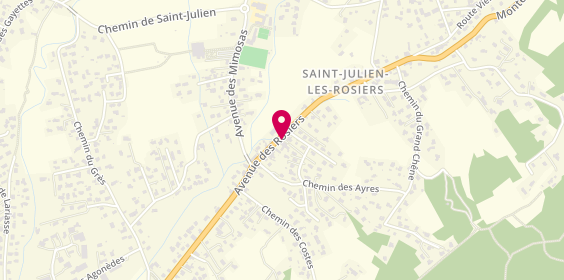 Plan de Pharmacie des Rosiers, 632 avenue des Rosiers, 30340 Saint-Julien-les-Rosiers