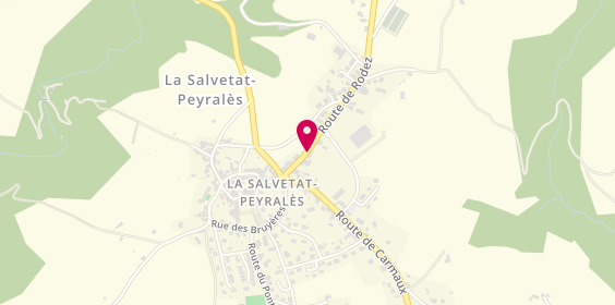 Plan de Alphega Pharmacie, 16 Route de Rodez, 12440 La Salvetat-Peyralès