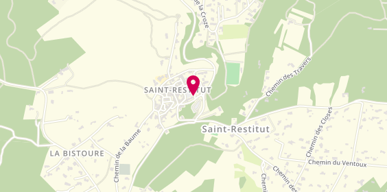 Plan de Pharmacie de Saint Restitut, 4 Place du Colonel Bertrand, 26130 Saint-Restitut