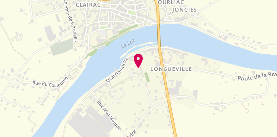 Plan de Pharmacie Domange Christophe, Lieu Dit Longueville
Route de Bourran, 47320 Clairac