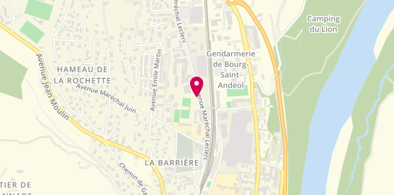 Plan de Pharmacie Vigreux, 23 Avenue Marechal Leclerc, 07700 Bourg-Saint-Andéol