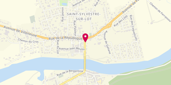 Plan de Pharmacie de Saint Sylvestre, 16 Rue du Pont, 47140 Saint-Sylvestre-sur-Lot