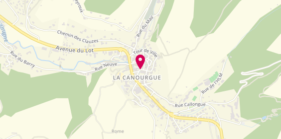 Plan de Pharmacie de la Canourgue, place du Portalou, 48500 La Canourgue