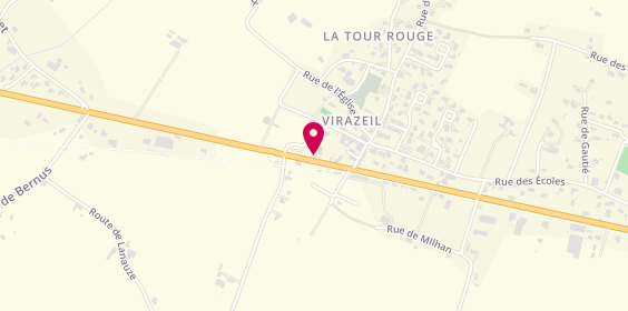 Plan de Pharmacie de Virazeil, 1023 Route de Miramont de Guyenne, 47200 Virazeil