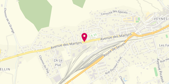 Plan de Pharmacie Fontrouge Albin Florian, 13 Avenue des Martyrs, 05400 Veynes
