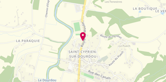 Plan de Pharmacie Paret, Saint Cyprien Sur Dourdou
Route de Conques, 12320 Conques-en-Rouergue