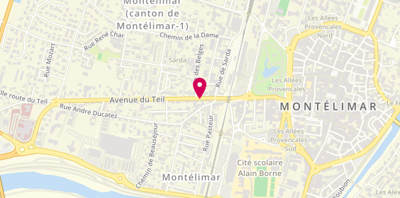 Plan de Pharmacie Mollaret, 7 Avenue du Teil, 26200 Montélimar