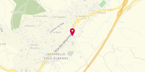 Plan de Pharmacie de Lachapelle Sous Aubenas, 100 Route d'Aubenas, 07200 Lachapelle-sous-Aubenas