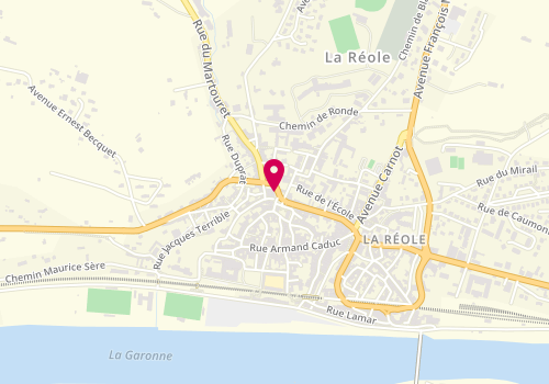 Plan de Pharmacie du Reolais, 3 Place Georges Chaigne, 33190 La Réole