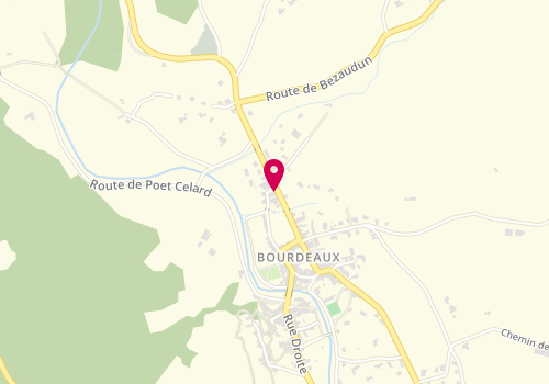 Plan de Pharmacie du Pays de Bourdeaux, Route Crest, 26460 Bourdeaux