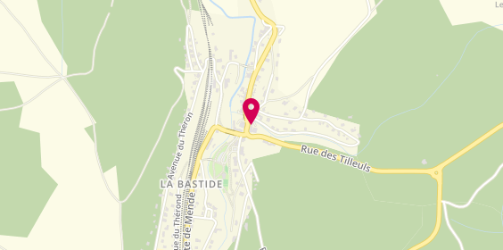 Plan de Pharmacie de la Bastide, Rue des Tilleuls, 48250 La Bastide-Puylaurent