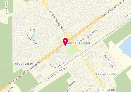 Plan de Pharmacie de Marcheprime, 13 Avenue Cote d'Argent, 33380 Marcheprime