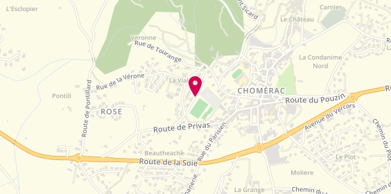 Plan de Pharmacie de Chomerac, 155 Rue Rue de l'Europe, 07210 Chomérac