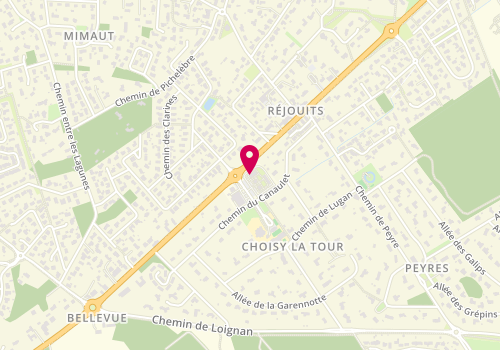 Plan de Pharmacie de Réjouit, Centre Commercial Choisy Latour
13 Chemin de Canaulet, 33610 Cestas