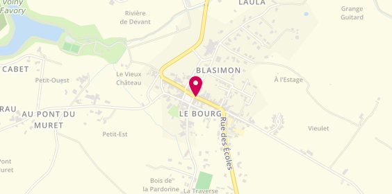 Plan de Pharmacie Brodu, 2 Rue Eugène Lescourt, 33540 Blasimon