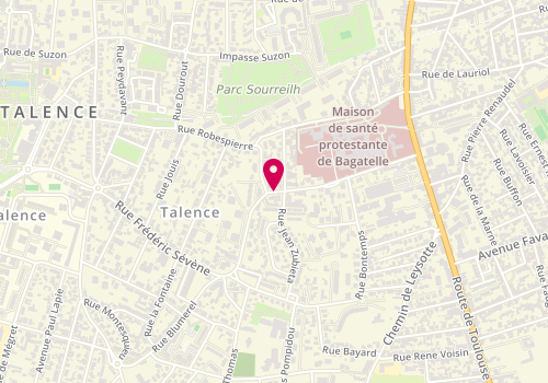 Plan de Pharmavie, 254 Rue Frédéric Sévène, 33400 Talence