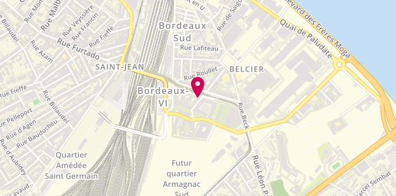 Plan de Ma Pharmacie Belcier, 23 allée Eugène Delacroix, 33800 Bordeaux
