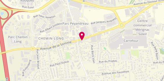 Plan de Pharmacie Chemin Long, 110 avenue de la Somme, 33700 Mérignac