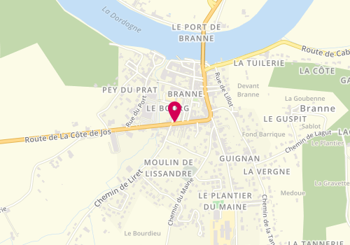 Plan de Pharmacie Dulin Guimard, 83 Rue Emmanuel Roy, 33420 Branne