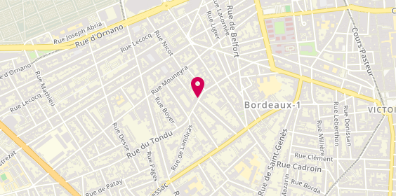 Plan de Pharmacie Cazaux, 81 Rue du Tondu, 33000 Bordeaux