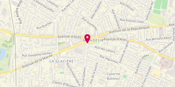 Plan de Pharmacie de Mondesir, 8 Avenue du Maréchal Gallieni, 33700 Mérignac