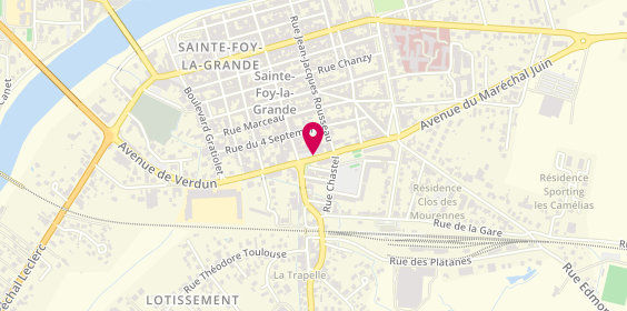 Plan de Pharmacie de Guyenne, 2 Boulevard Charles Garrau, 33220 Sainte-Foy-la-Grande