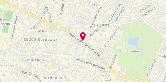 Plan de Pharmacie du Grand Lebrun, 103 Avenue du Général Leclerc, 33200 Bordeaux