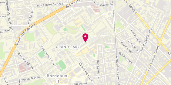Plan de Pharmacie du Grand Parc, Cite Grand parc
Place de l'Europe, 33300 Bordeaux