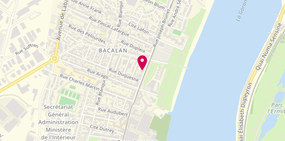 Plan de Pharmacie de Bacalan, 35 Rue Joseph Brunet, 33300 Bordeaux
