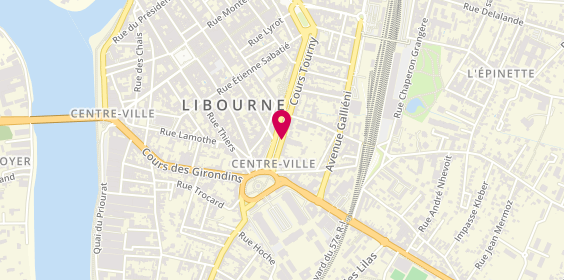Plan de Ma Pharmacie d'Aquitaine, 20 Cours Tourny, 33500 Libourne