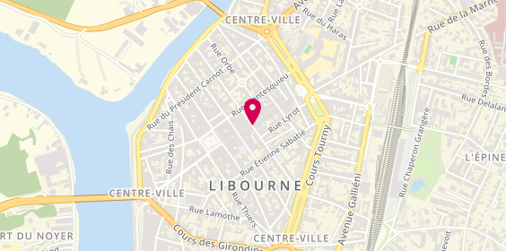 Plan de Pharmacie Centrale, 38 Rue Gambetta, 33500 Libourne