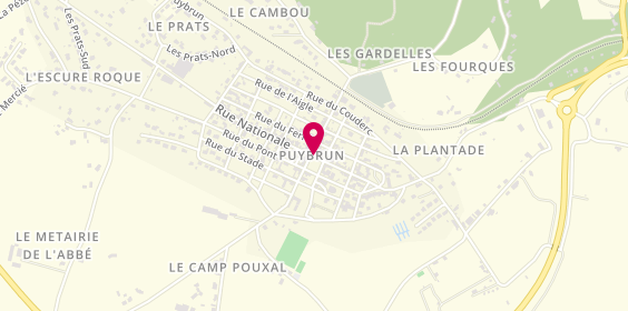 Plan de Alphega Pharmacie, Rue Nationale, 46130 Puybrun