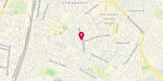 Plan de Grande Pharmacie de Chateauvert, 120 Rue Châteauvert, 26000 Valence