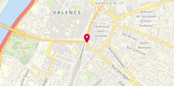 Plan de Pharmacie des Alpes, 1 Rue des Alpes, 26000 Valence