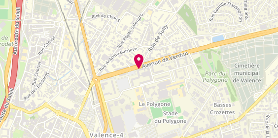 Plan de Pharmacie du Polygone, 38 avenue de Verdun, 26000 Valence