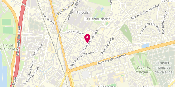 Plan de Pharmacie Chony, 34 Rue Roger Salengro, 26500 Bourg-lès-Valence
