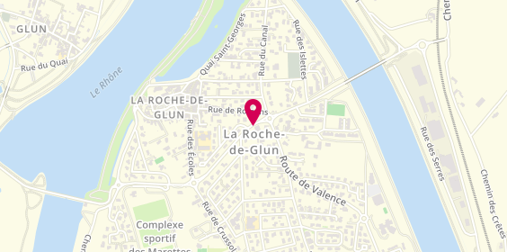 Plan de Pharmacie de la Roche de Glun, 34 Avenue des Cévennes, 26600 La Roche-de-Glun