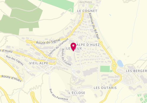 Plan de Pharmacie des Jeux, Avenue des Jeux
L Alpe d'Huez, 38750 Huez