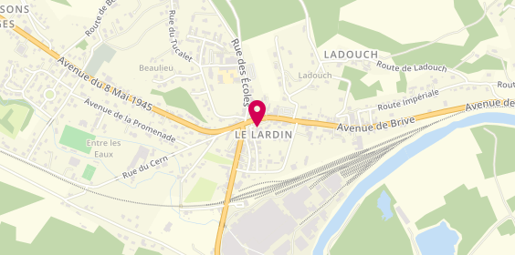 Plan de Pharmacie du Lardin, 14 Place Delas, 24570 Le Lardin-Saint-Lazare