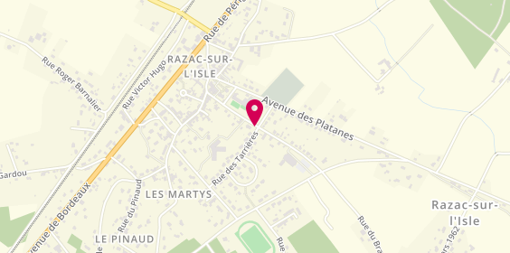 Plan de Pharmacie de Razac, 26 Avenue Louis Pasteur, 24430 Razac-sur-l'Isle