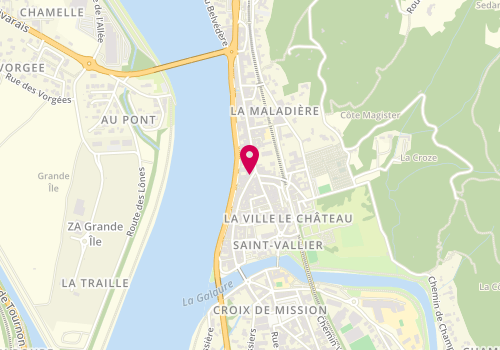 Plan de Pharmacie CENTRALE, 3 Place Aristide Briand, 26240 Saint-Vallier