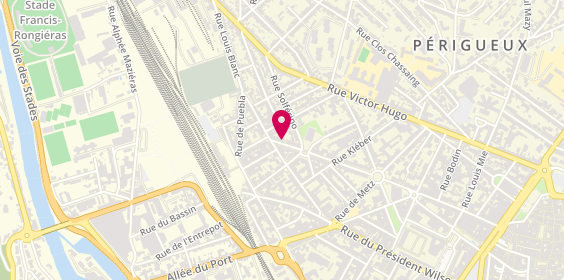Plan de Pharmacie Saint Martin, 104 Rue Gambetta, 24000 Périgueux