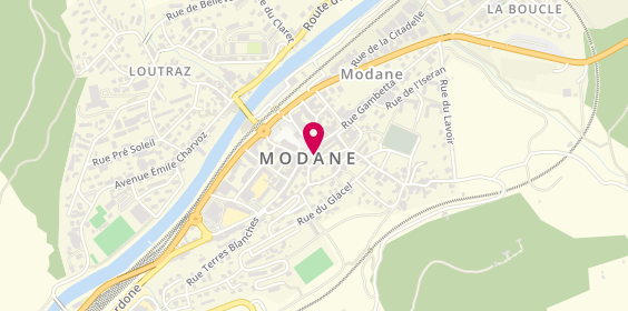 Plan de Grande Pharmacie de Modane, 5 place de l'Hôtel de Ville, 73500 Modane