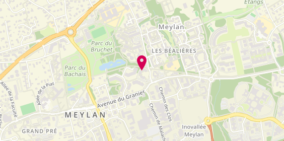 Plan de Pharmacie des Béalières, 8 Place Tuileaux, 38240 Meylan