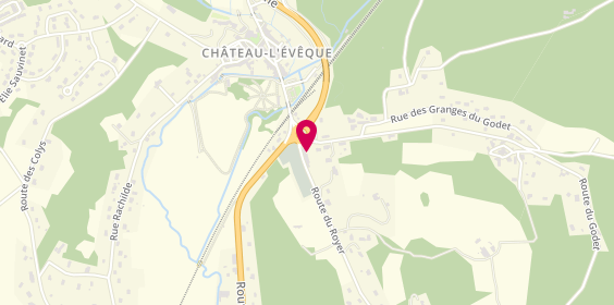 Plan de Pharmacie Beraud, 1 Route du Royer, 24460 Château-l'Évêque