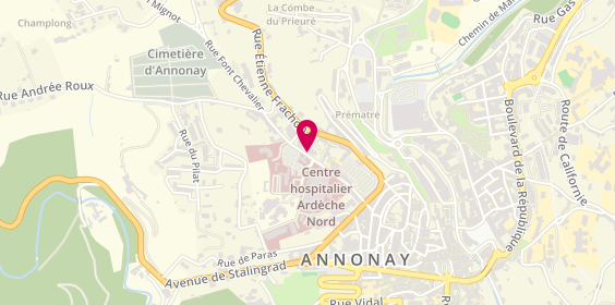 Plan de Pharmacie du Champs de Mars, 14 Rue Saint Prix Barou, 07100 Annonay